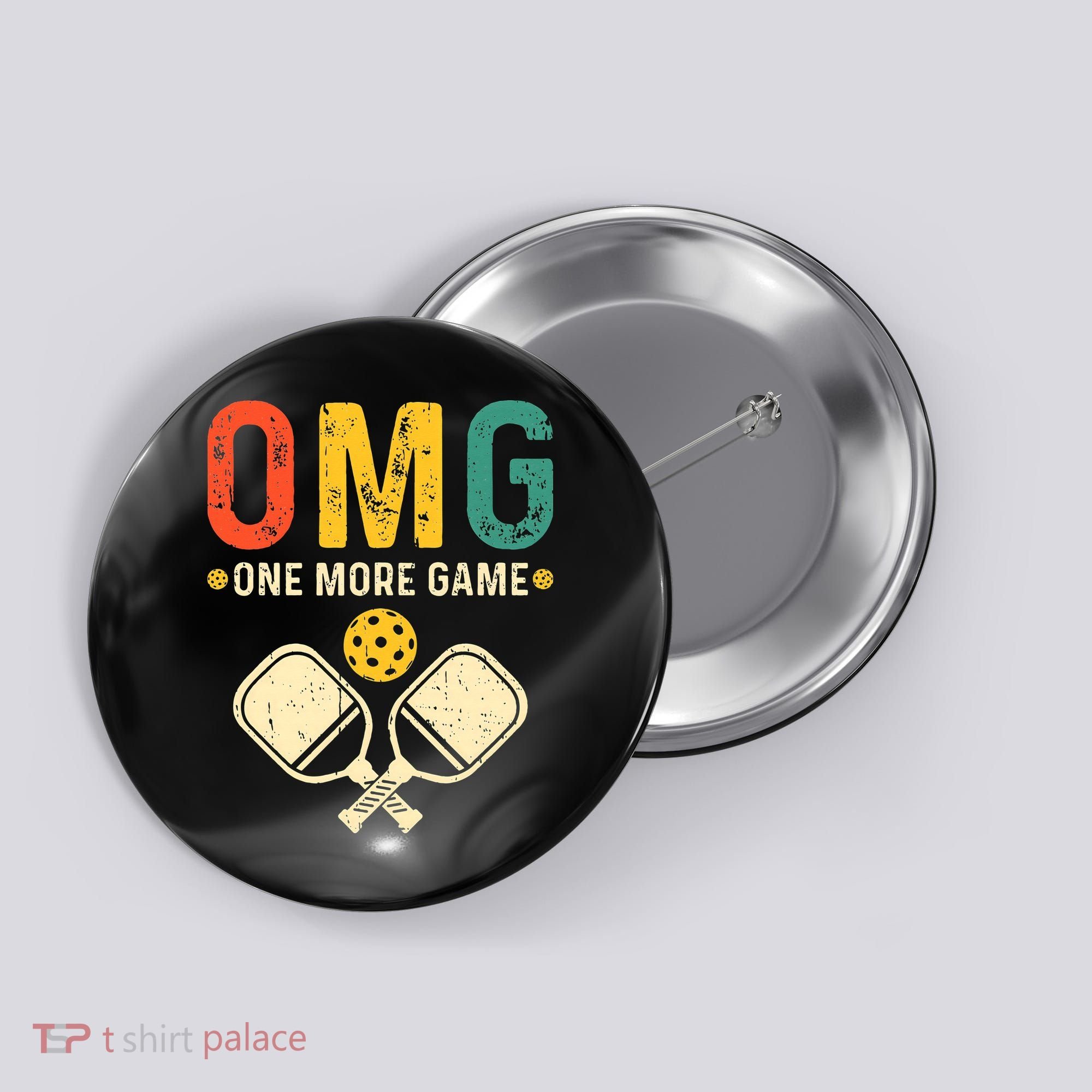 Pickleball One More Game Pickleball Player Button