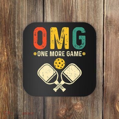 Pickleball One More Game Pickleball Player Coaster