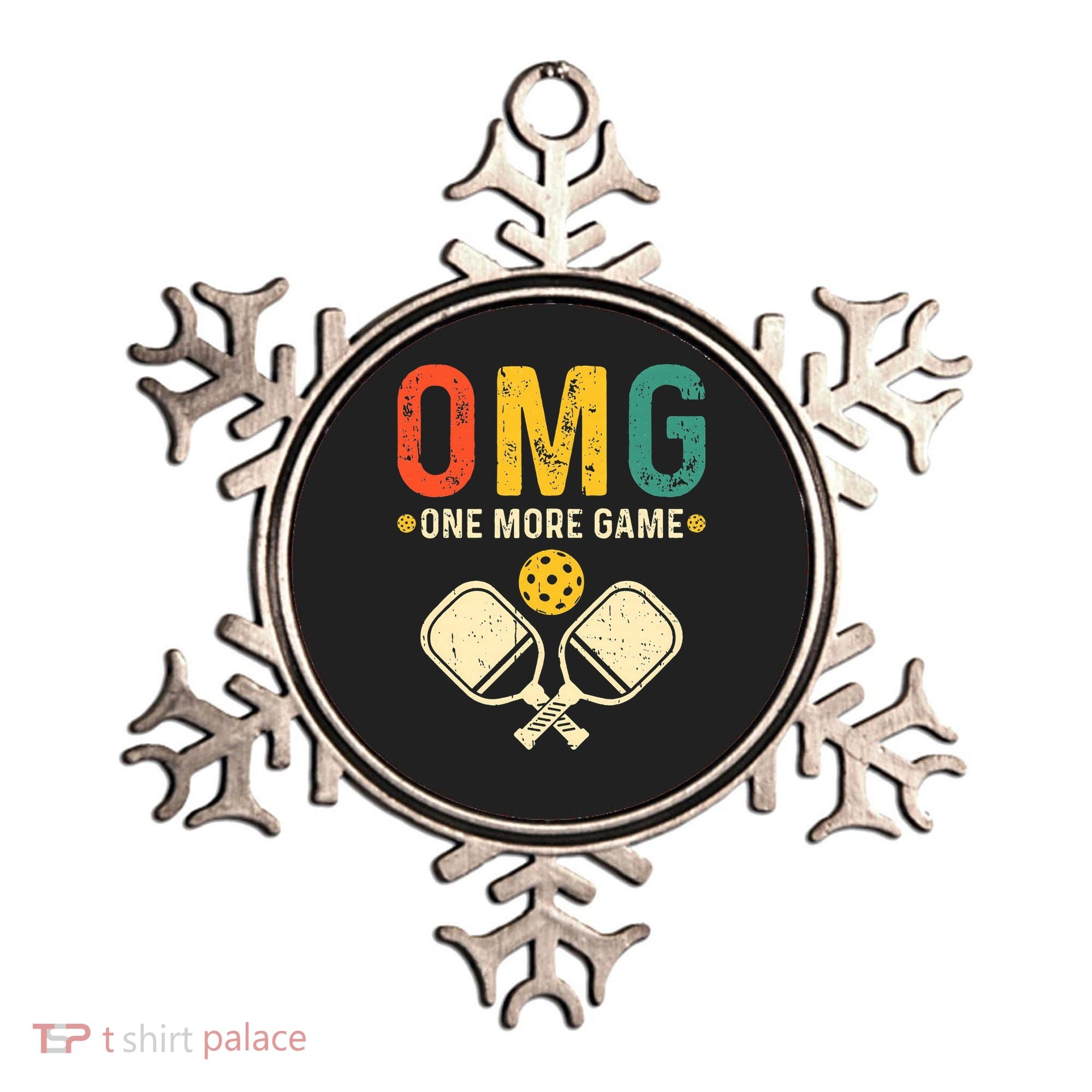 Pickleball One More Game Pickleball Player Ornament
