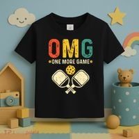 Pickleball One More Game Pickleball Player Toddler T-Shirt thumb 3