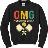 Pickleball One More Game Pickleball Player Kids Sweatshirt thumb 0