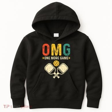 Pickleball One More Game Pickleball Player Kids Hoodie