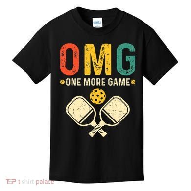 Pickleball One More Game Pickleball Player Kids T-Shirt