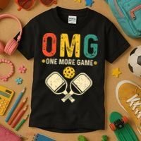 Pickleball One More Game Pickleball Player Kids T-Shirt thumb 3
