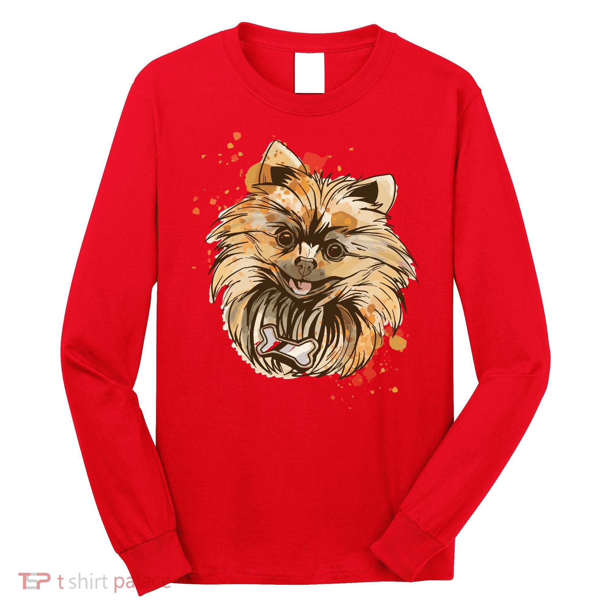 Pomeranian Dog Long Sleeve Shirt