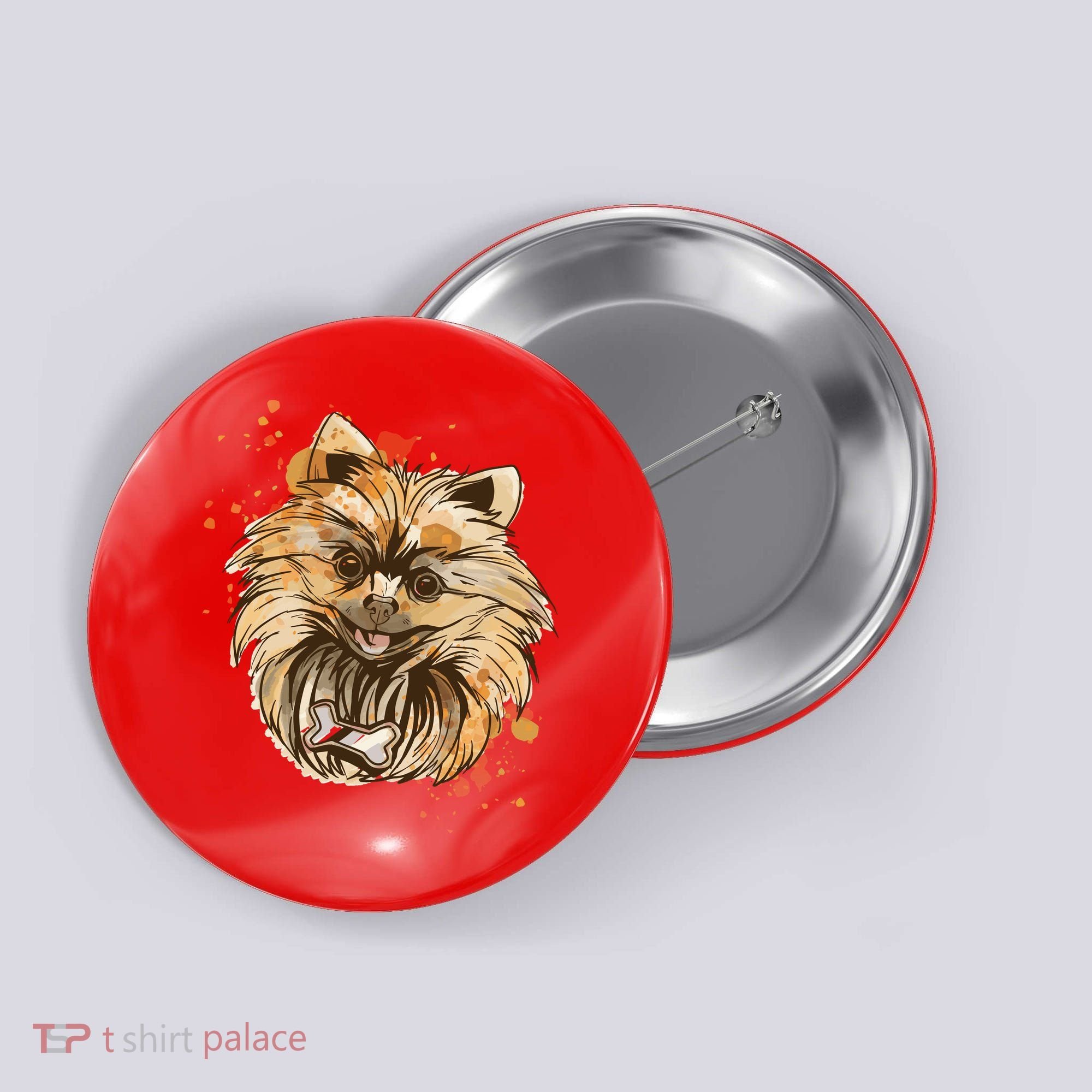 Pomeranian Dog Button