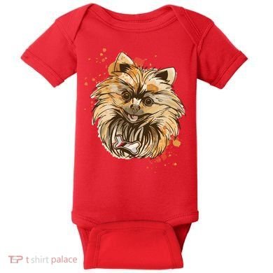 Pomeranian Dog Baby Bodysuit