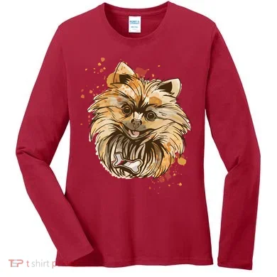 Pomeranian Dog Women's Long Sleeve Shirt