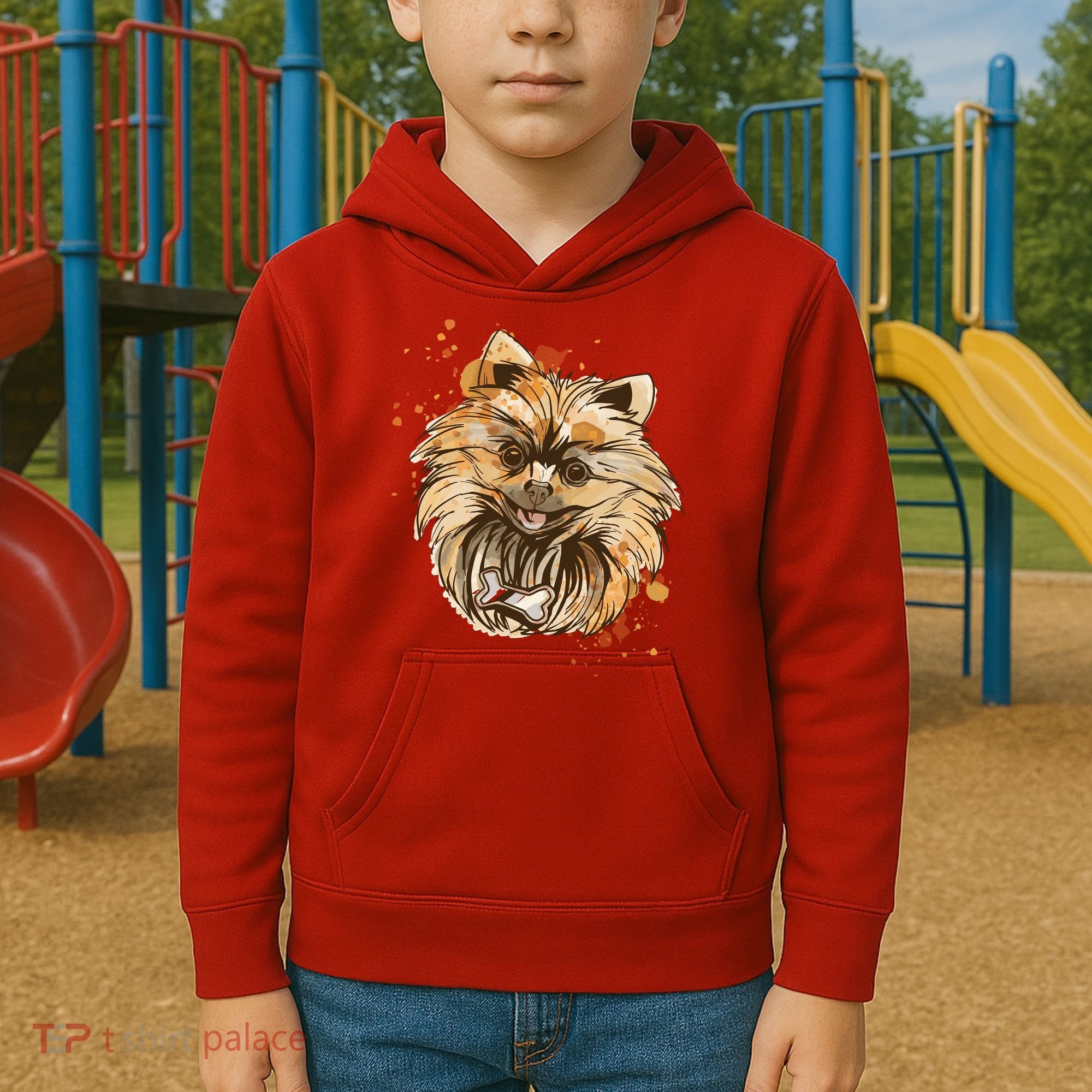 Pomeranian Dog Kids Hoodie
