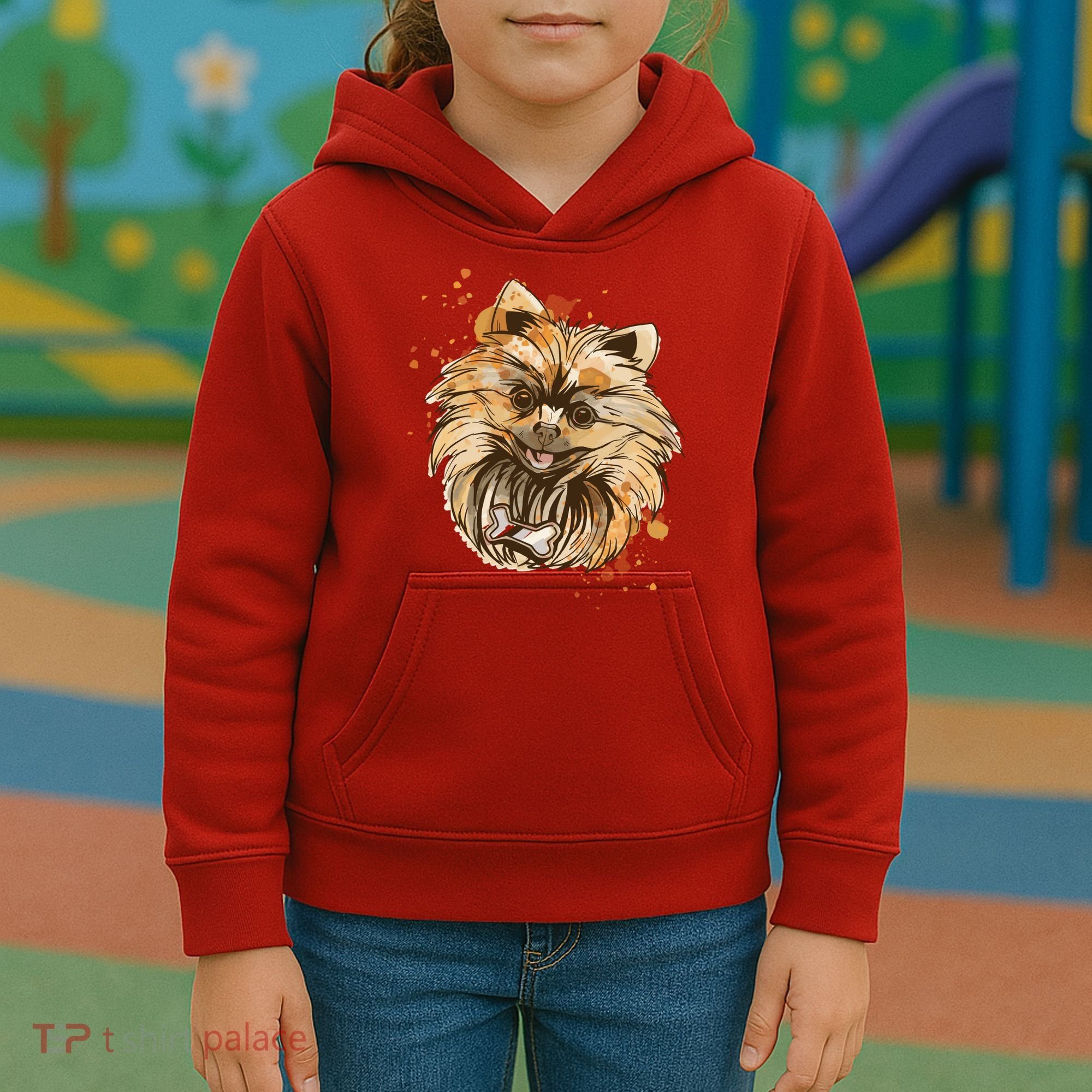 Pomeranian Dog Kids Hoodie