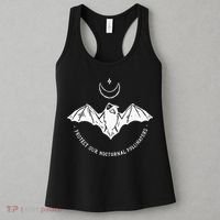 Protect Our Nocturnal Polalinators Bat With Moon Halloween Women's Tank Top thumb 3