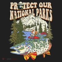 Protect Our National Parks Defund Bear Parks Not Profits Beanie thumb 2