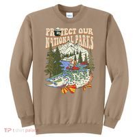 Protect Our National Parks Defund Bear Parks Not Profits Sweatshirt thumb 0