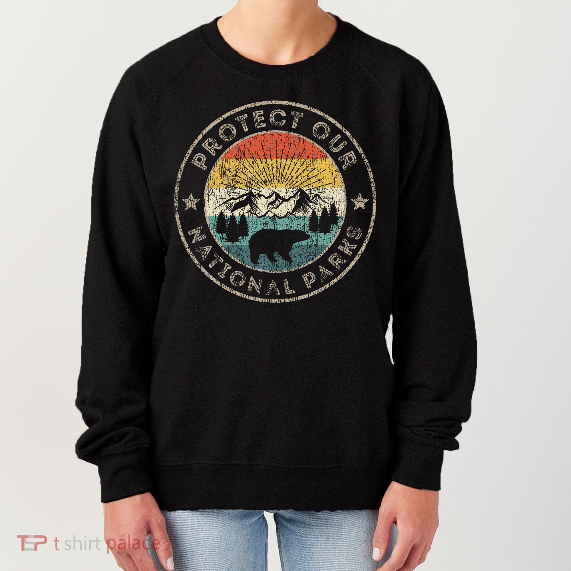 Protect Our National Parks Retro Hiking Women's Sweatshirt
