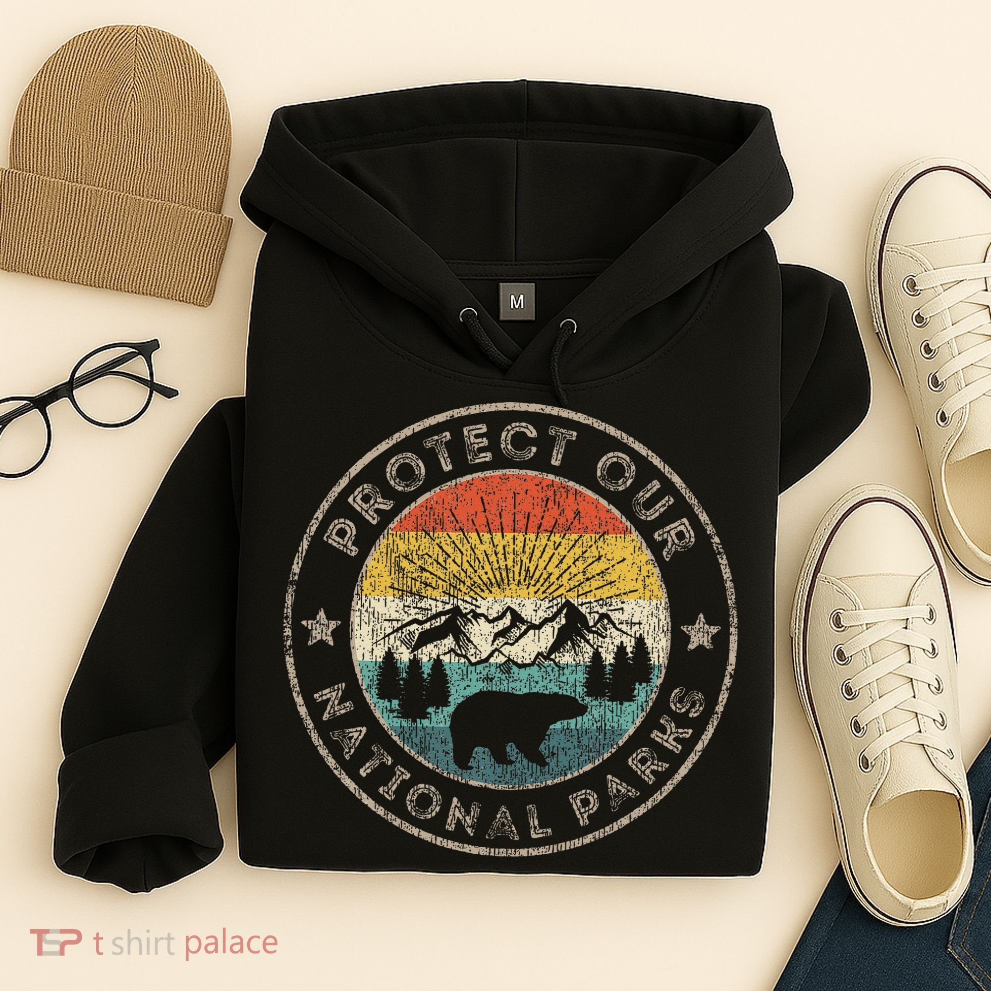 Protect Our National Parks Retro Hiking Hoodie