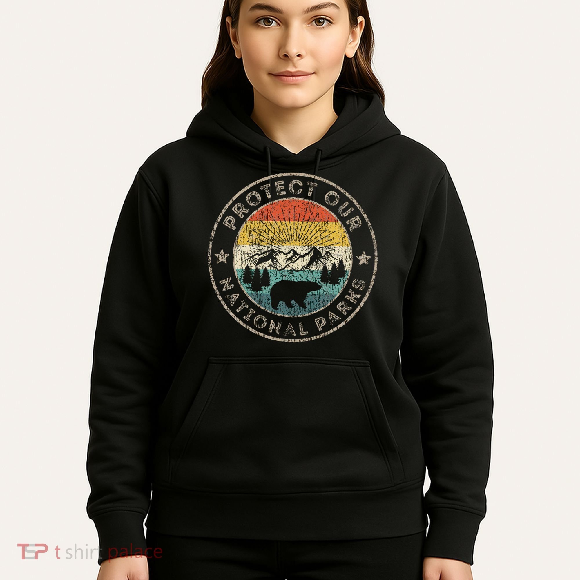 Protect Our National Parks Retro Hiking Hoodie