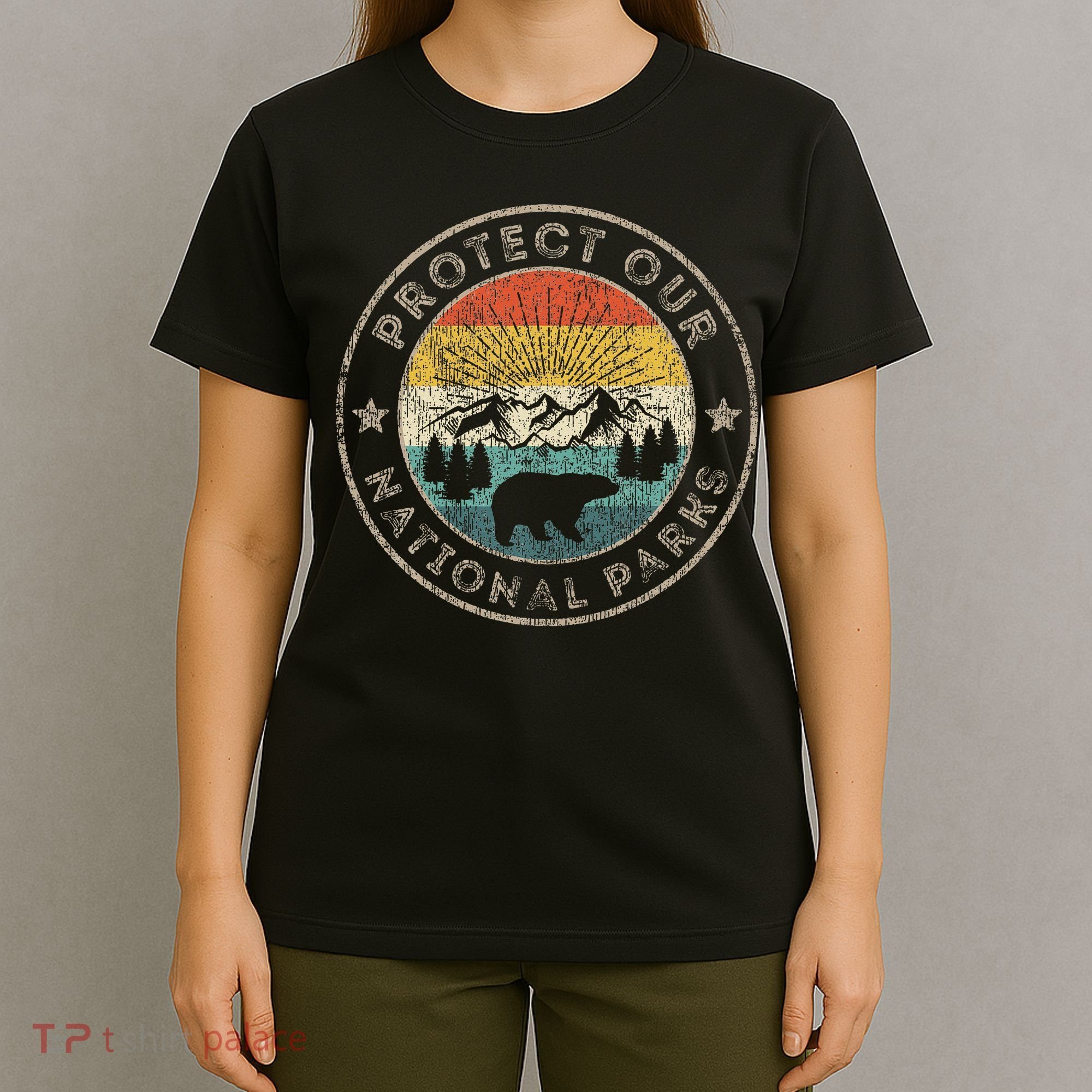 Protect Our National Parks Retro Hiking T-Shirt