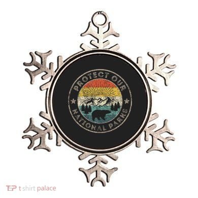 Protect Our National Parks Retro Hiking Ornament