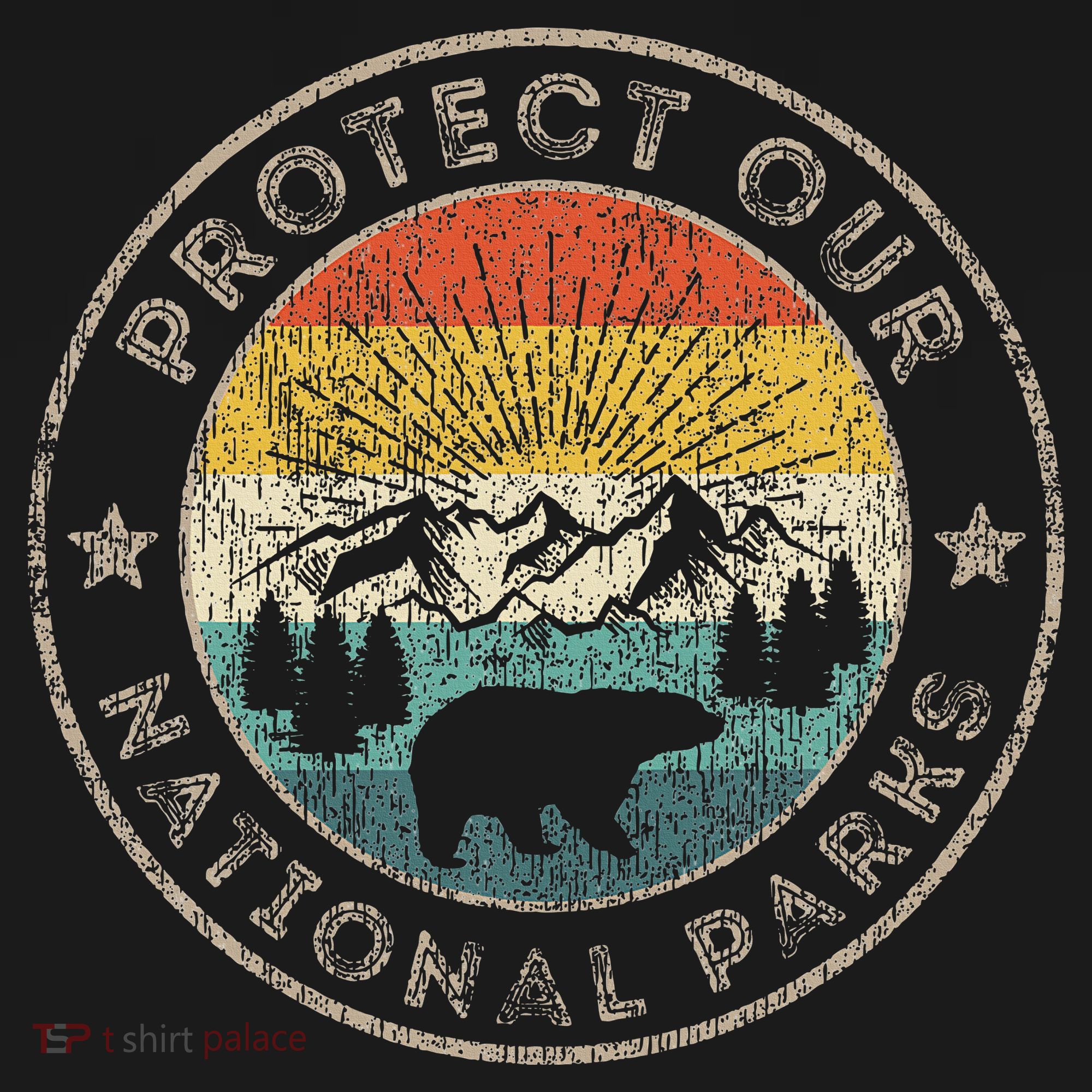 Protect Our National Parks Retro Hiking Baby Bodysuit