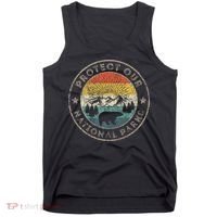 Protect Our National Parks Retro Hiking Tank Top thumb 0