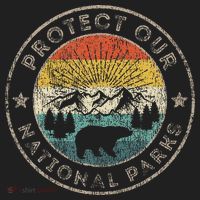 Protect Our National Parks Retro Hiking Golf Towel thumb 3