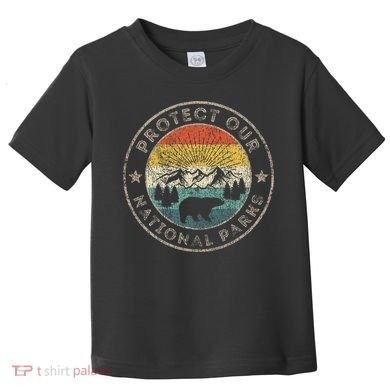 Protect Our National Parks Retro Hiking Toddler T-Shirt