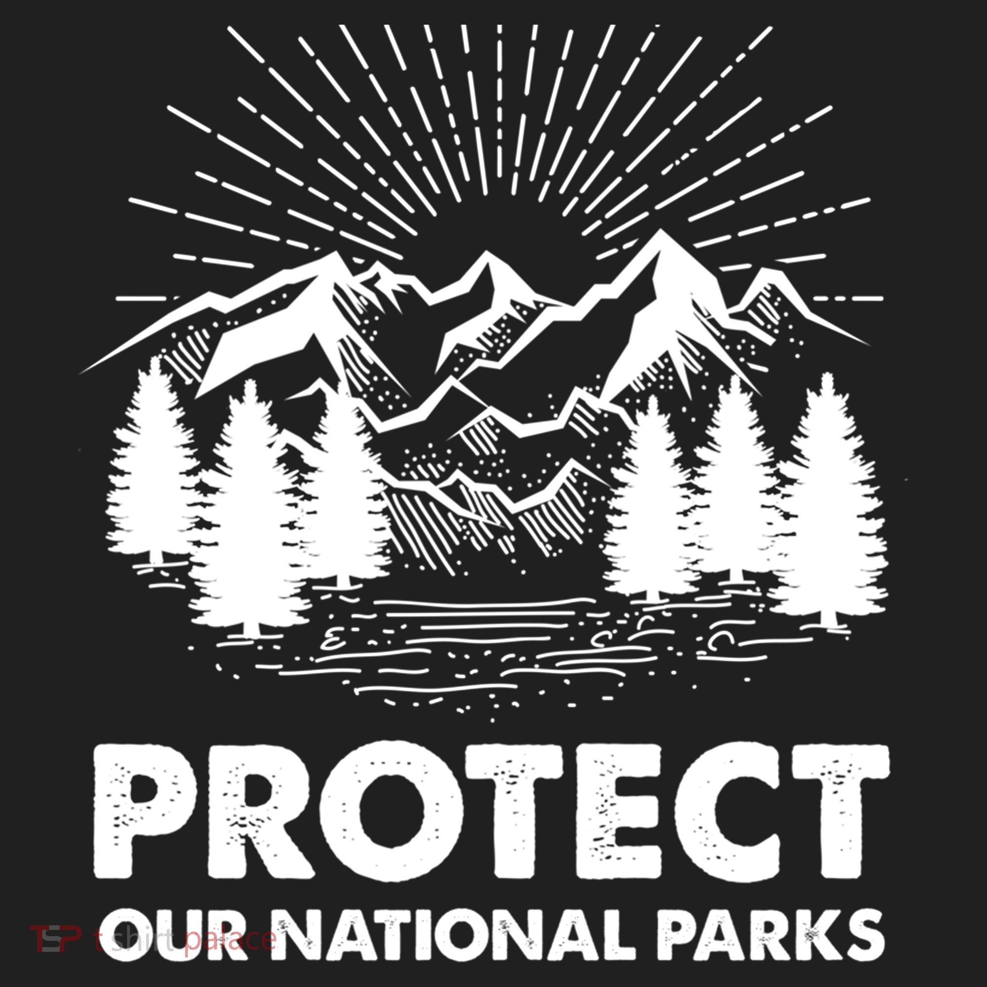 Protect Our National Parks Mountain Hiking Gift Golf Towel