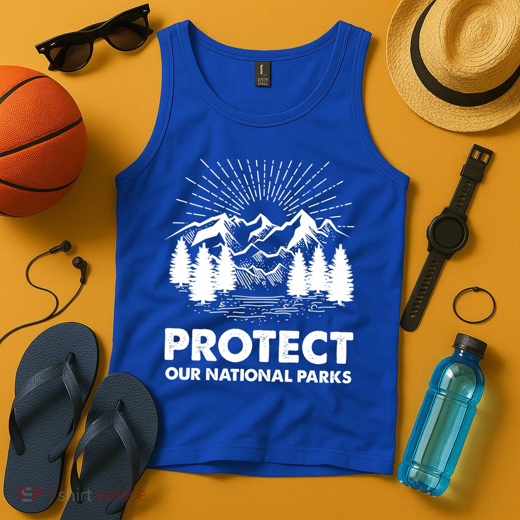 Protect Our National Parks Mountain Hiking Gift Tank Top