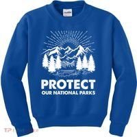 Protect Our National Parks Mountain Hiking Gift Kids Sweatshirt thumb 0