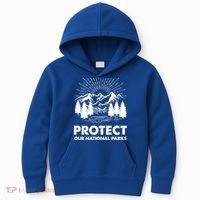 Protect Our National Parks Mountain Hiking Gift Kids Hoodie thumb 0