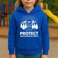 Protect Our National Parks Mountain Hiking Gift Kids Hoodie thumb 3