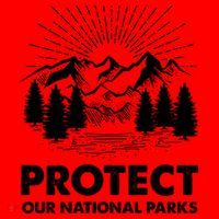 Protect Our National Parks Mountain Hiking Gift Santa Hat thumb 1