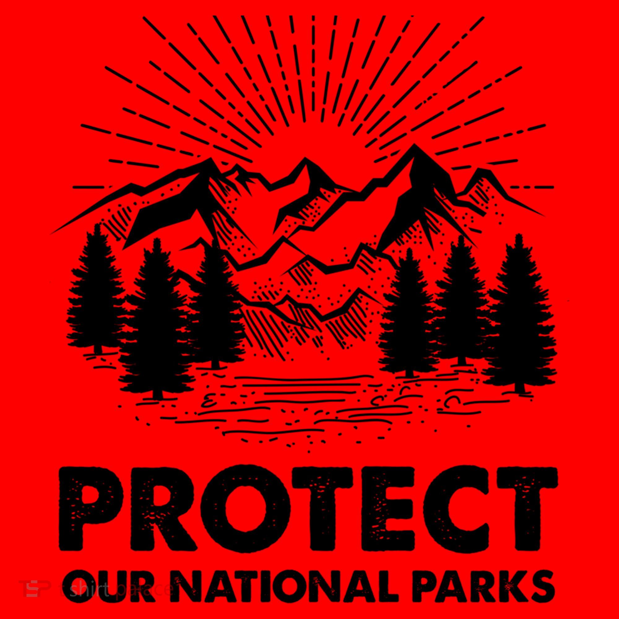 Protect Our National Parks Mountain Hiking Gift Santa Hat