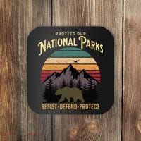 Protect Our National Parks Hiking Camping Souvenir Coaster thumb 0