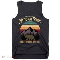 Protect Our National Parks Hiking Camping Souvenir Tank Top thumb 0