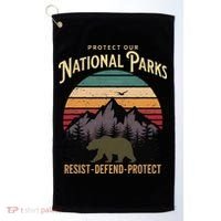 Protect Our National Parks Hiking Camping Souvenir Golf Towel thumb 0