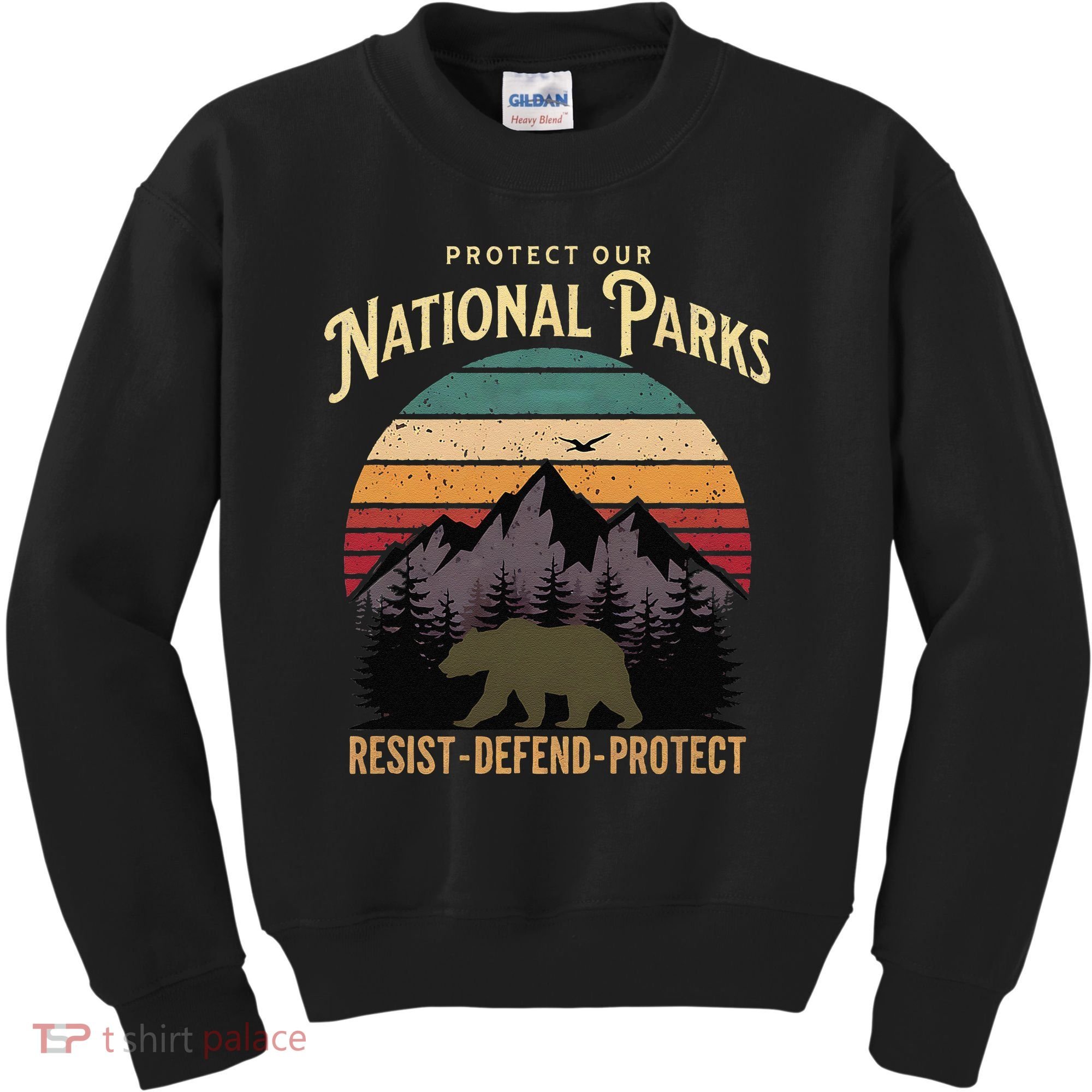 Protect Our National Parks Hiking Camping Souvenir Kids Sweatshirt