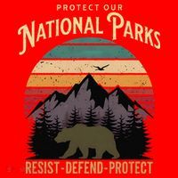 Protect Our National Parks Hiking Camping Souvenir Santa Hat thumb 1