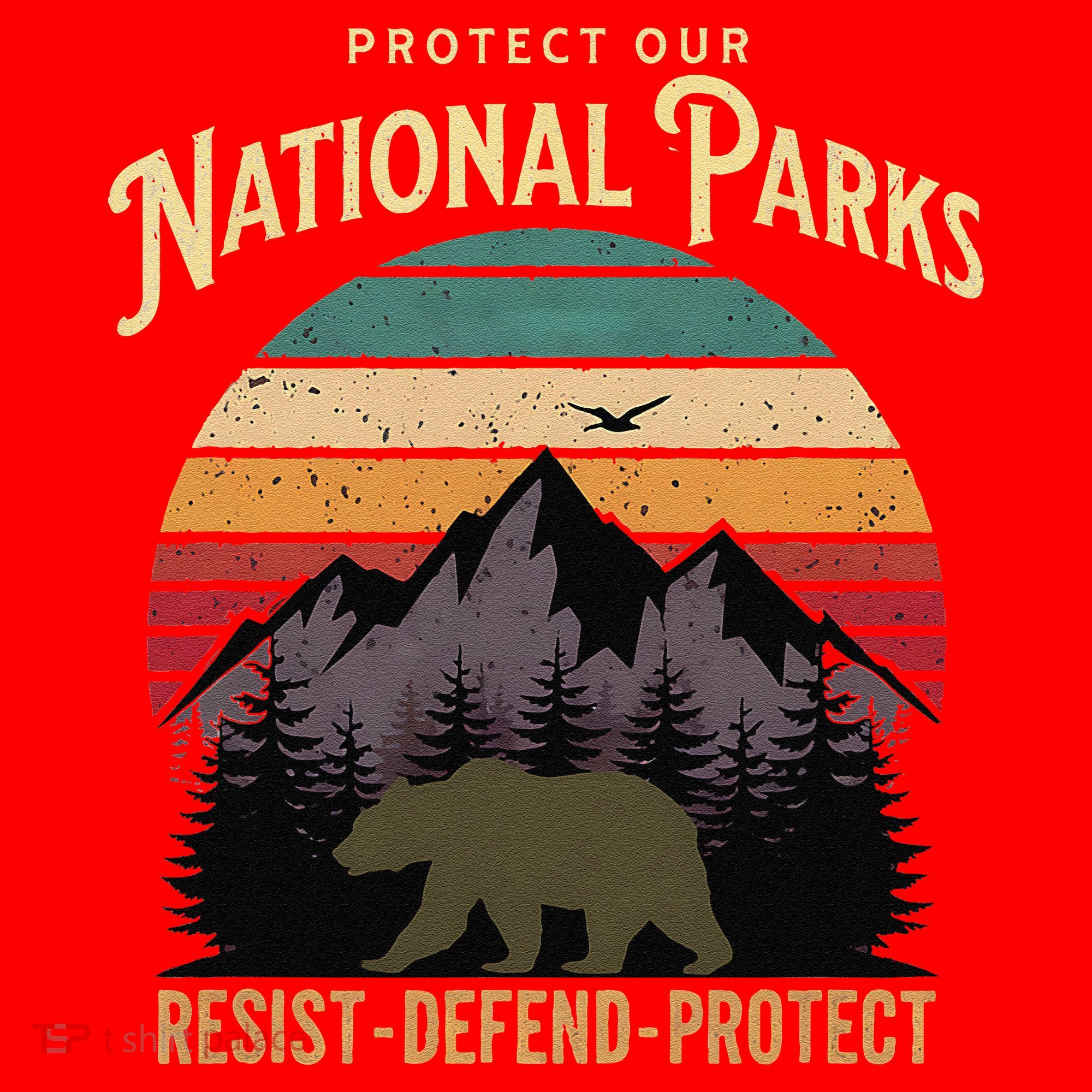 Protect Our National Parks Hiking Camping Souvenir Santa Hat