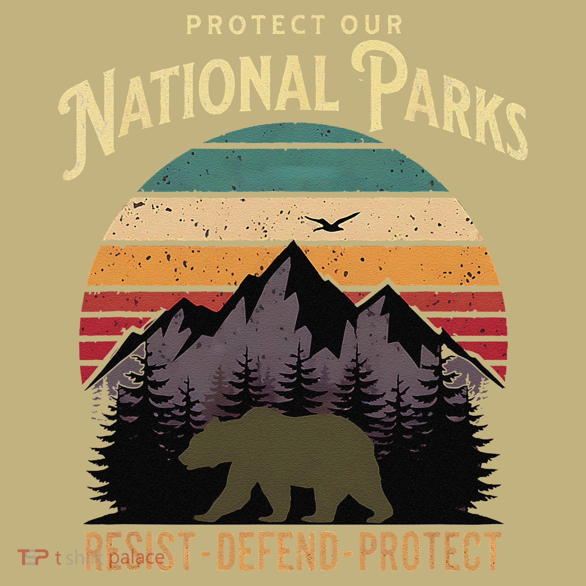 Protect Our National Parks Hiking Camping Souvenir Button