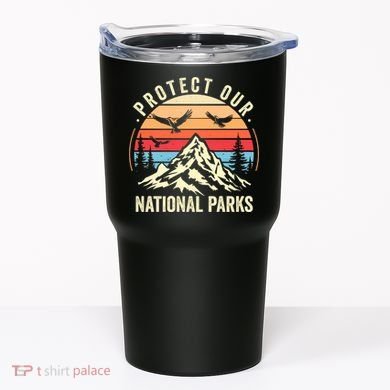 Protect Our National Parks Retro Nature Conservation Tumbler