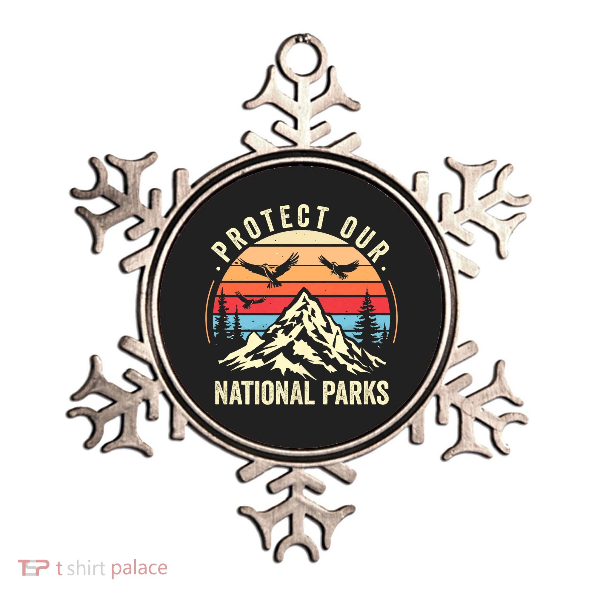 Protect Our National Parks Retro Nature Conservation Ornament