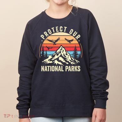 Protect Our National Parks Retro Nature Conservation Women's Sweatshirt