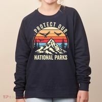 Protect Our National Parks Retro Nature Conservation Women's Sweatshirt thumb 0