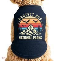 Protect Our National Parks Retro Nature Conservation Doggie Tank thumb 0