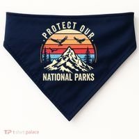 Protect Our National Parks Retro Nature Conservation USA-Made Doggie Bandana thumb 0