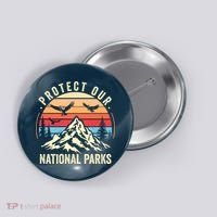 Protect Our National Parks Retro Nature Conservation Button thumb 0