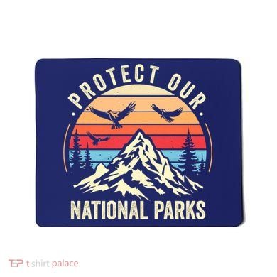 Protect Our National Parks Retro Nature Conservation Mousepad