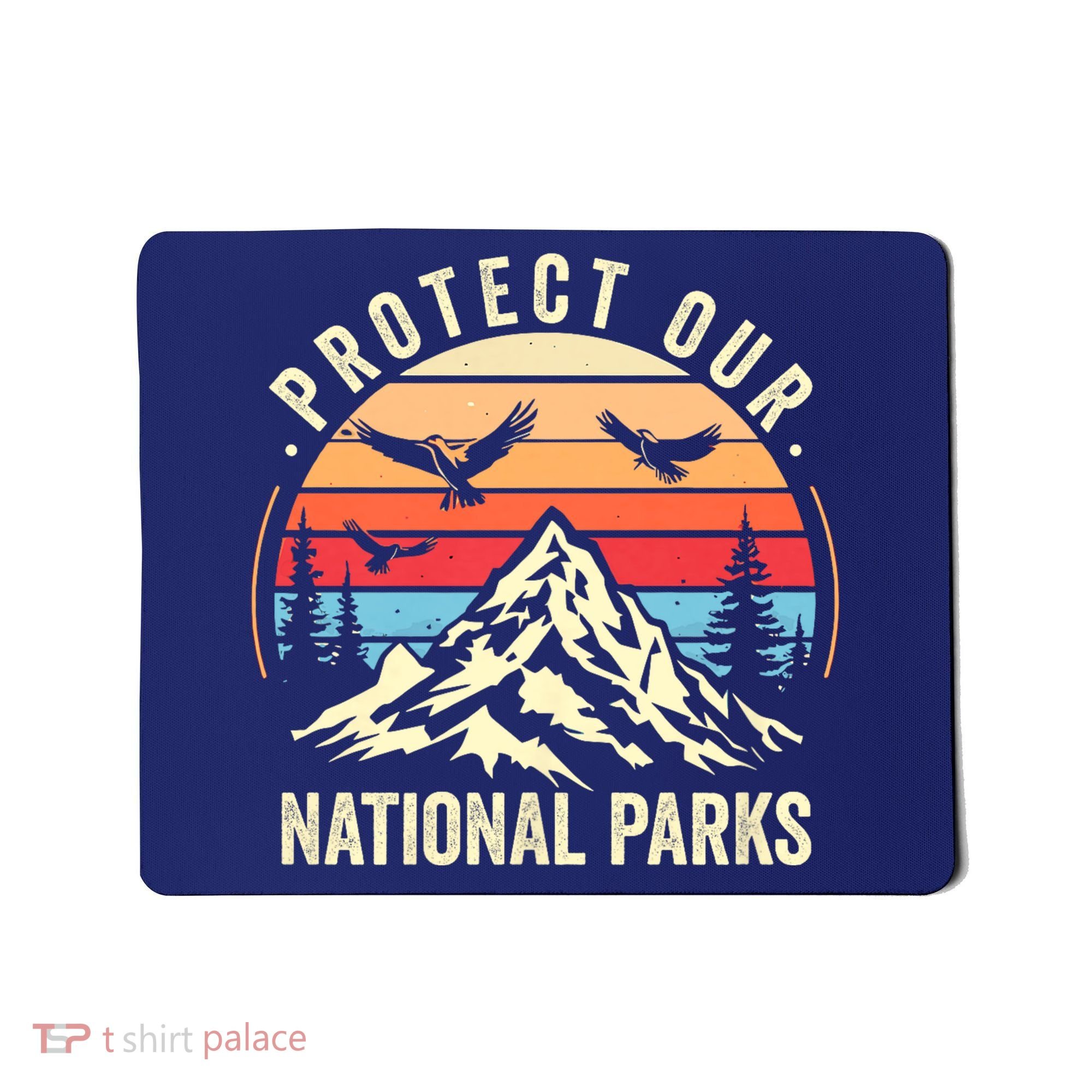 Protect Our National Parks Retro Nature Conservation Mousepad