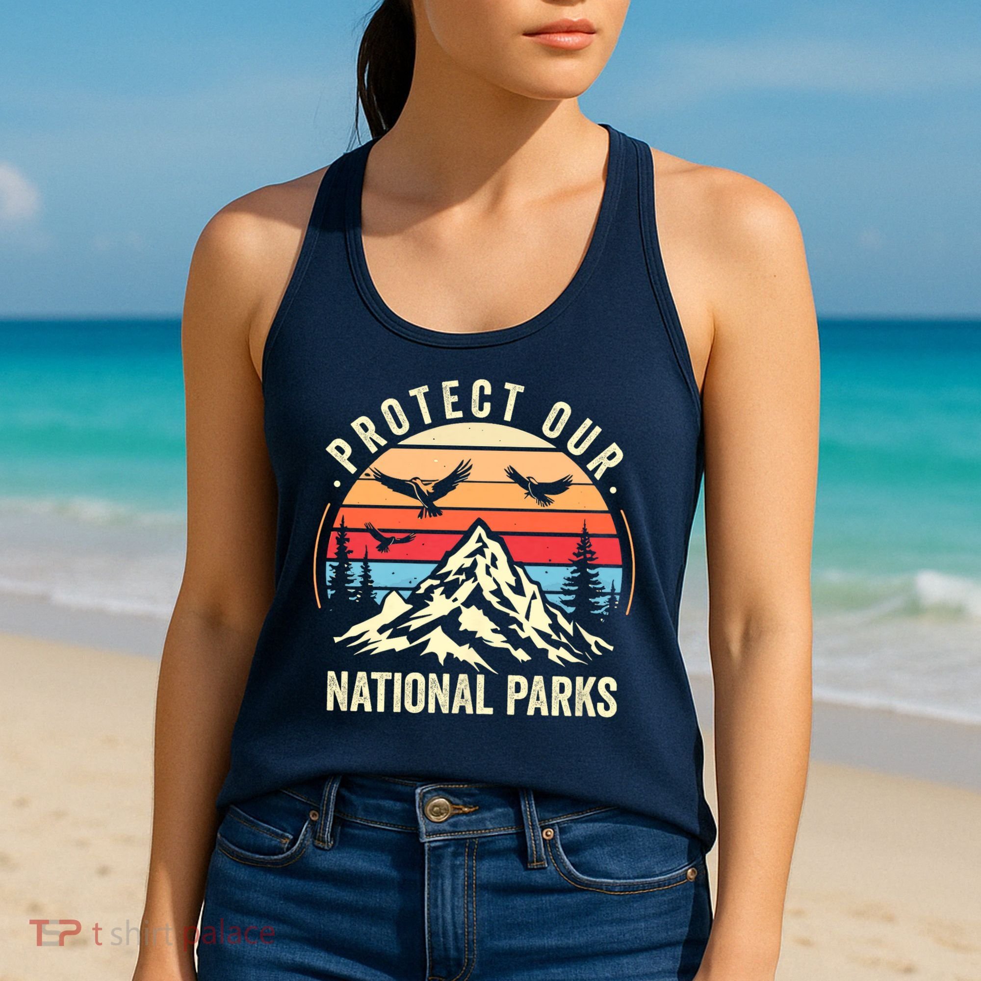 Protect Our National Parks Retro Nature Conservation Women's Tank Top